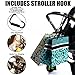 Best Universal Stroller Organizer Bag with Double Two Drink Cup Holders for Smart Moms - Baby Umbrella Stroller Storage Accessories for Shower Gifts Ideas - Bonus Shoulder Strap and Hook Stylish Black