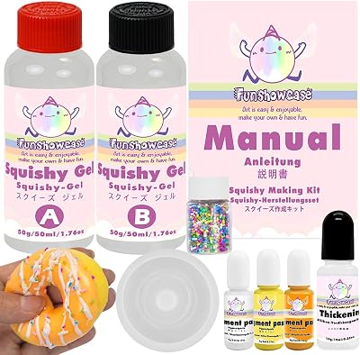 FUNSHOWCASE Taba Squishy Maker Kit Gel Donut Silicone Mould Pigment