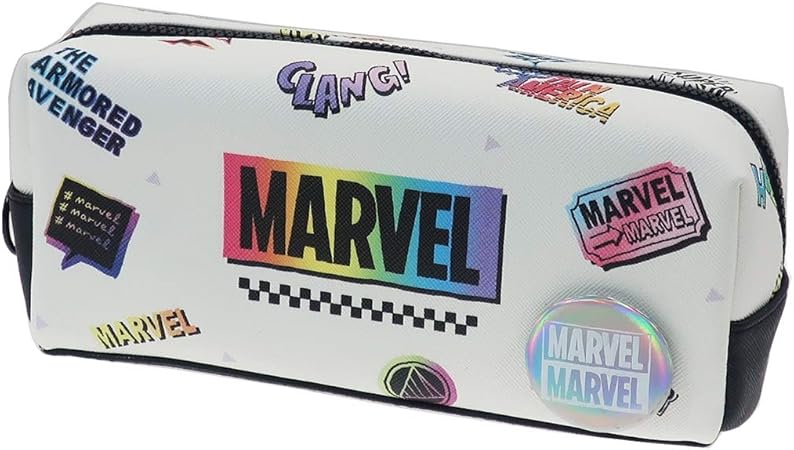 Amazon Co Jp マーベル 筆箱 缶バッジ付 ペンケース レインボーロゴ Marvel おもちゃ