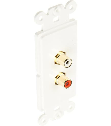 MEIRIYFA Plaque Murale Keystone 6 Ports HDMI RCA CAT6 Coaxial - Installation Propre Et Discrète