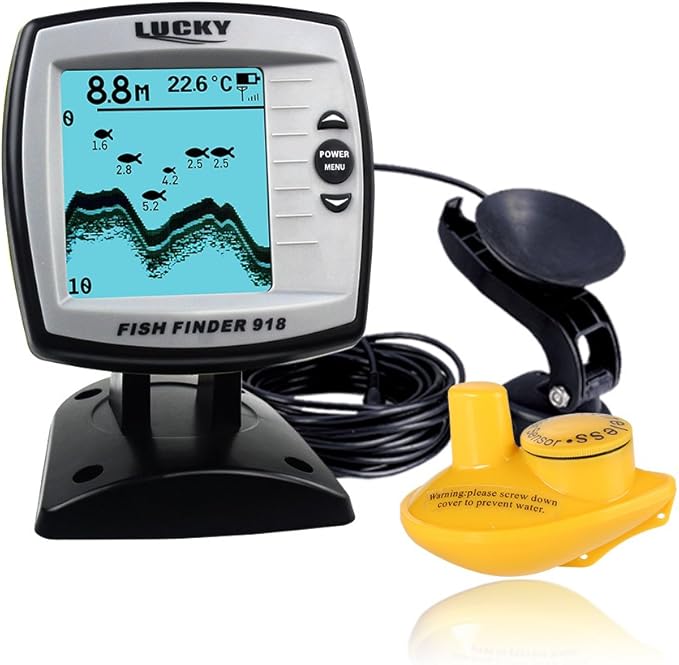 Lixada Sonar Fisch Sucher（2 in 1 Wired/Wireless） Fischfinder Echolot