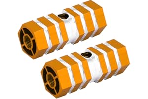 Alomejor Bike Pegs, Lightweight Aluminum Alloy Foot Pegs with Non Slip Grooves for BMX Cycling Maximum Load 132LB Passenger S
