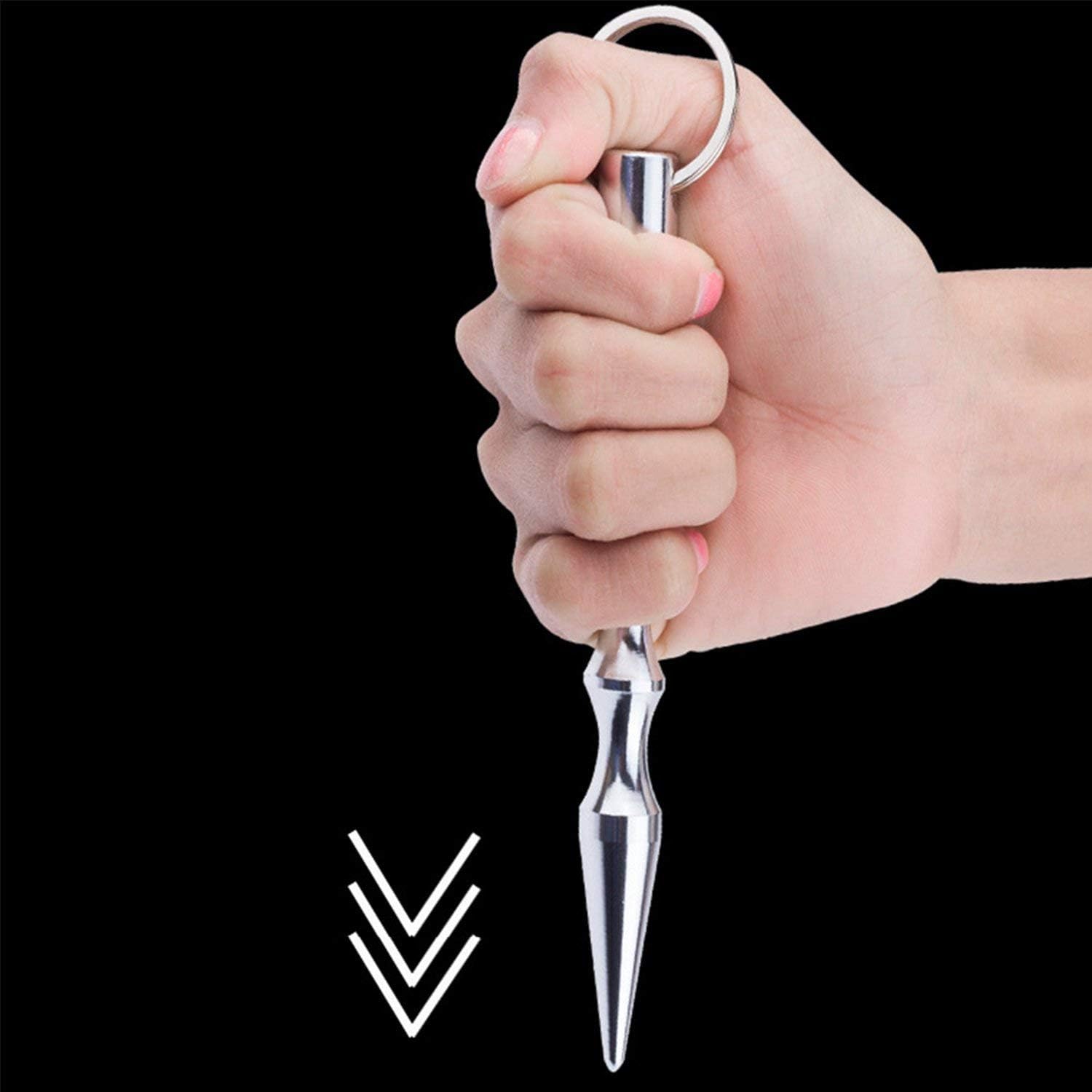 Self Defense Keychain Metal Cusp Portable Sturdy and Durable Aluminum for Girls Ladies Window Breaker, Women, 9 Pack: Clothing