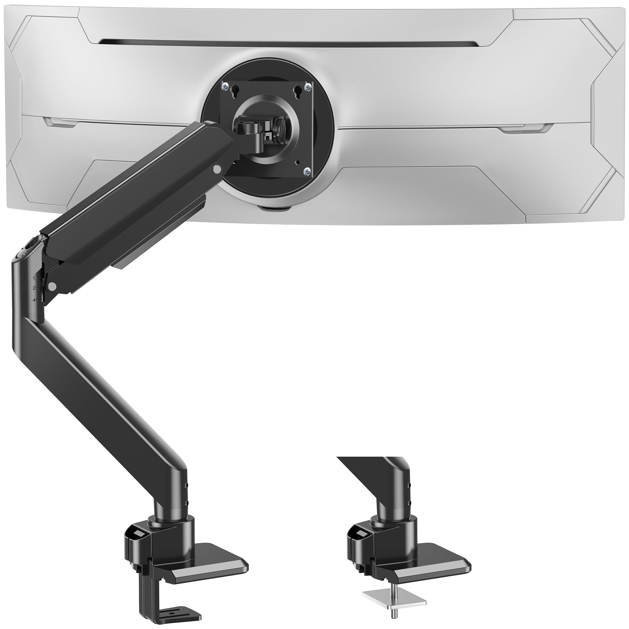 Photo 1 of ***MISSING PARTS***
MOUNTUP Heavy Duty Monitor Arm for 49 inches, 44 lbs Curved Screens, Ultrawide Single Monitor Desk Mount, Monitors Stand for Samsung Odyssey G9 and More, VESA Mount with Clamp & Grommet Base