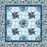 Quilt Kit - Spinners - 73" X 73" Foundation Pieced Large Throw Quilt - Top and Binding