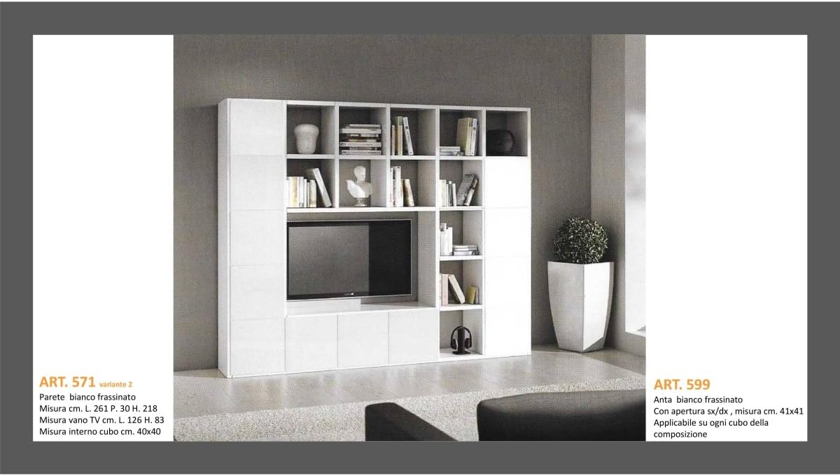 Trama Toscana Mobile Wall Open/Closed Cube Table White cm 261 x 218 P 30 Monteriggioni 45 cm Cubo singolo Cm 46x46 P 30 Art. 572