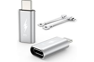 TechMatte 2 Pack Lightning to USB-C Adapter, PD Fast Charging Compatible with Phone 15/Plus/Pro/Pro Max and More Type C Devices, Support Data Transmission, Not OTG, Silver
