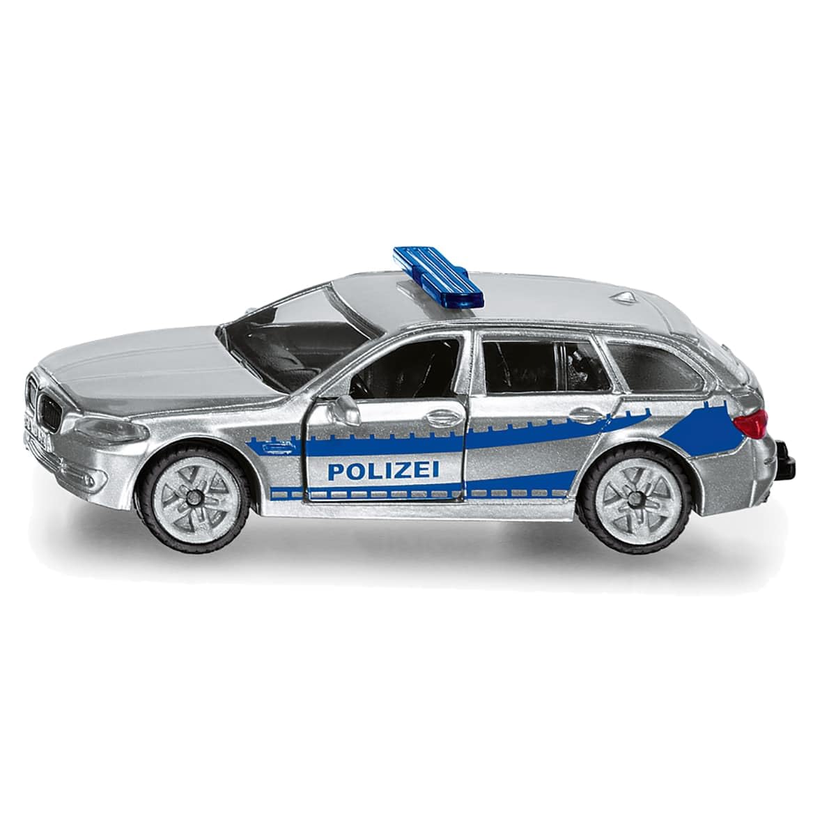 siku 1401, Police Patrol Car, Metal,Plastic, Silver, Opening Doors, Towbar — image 1