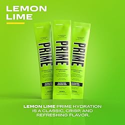 PRIME HYDRATION+ Sticks Ice Pop, Lemon Lime, and