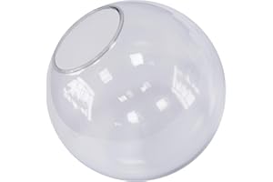 Koko&Yukina 8 Inch Clear Glass Globes for Light Fixtures Light Globes for Light Fixtures Replacement Clear Glass Shades for Fixtures Clear Chandelier Lamp Shades Light Globe Replacement 3.35 In Fitter