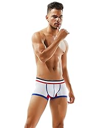 SEOBEAN Mens Low-Rise Trunk Boxer Brief Underwear