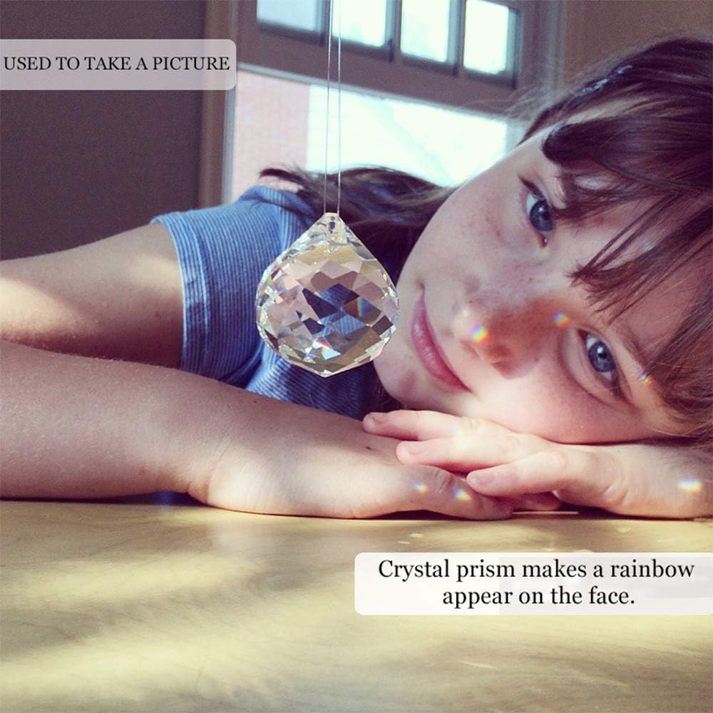 MerryNine Clear Crystal Ball Prism Sun Shine Catcher Rainbow Pendants Maker - Image 5