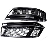 Astra Depot Replacement for Front Lower Bumper Glossy Black Mesh Grille OE 2016-2018 AudiS4 B9 A4 Quattro S-line Pre-LCI