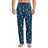 Juload Men's Pajama Pants Loose and lightweight Sleep Lounge Bottoms with pockets Drawstring