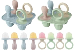 PandaEar 2 Pack Baby Popsicles Molds, Silicone Breastmilk Popsicle Molds for Teething Toddlers, Frozen Ice Pop Mold with Hand