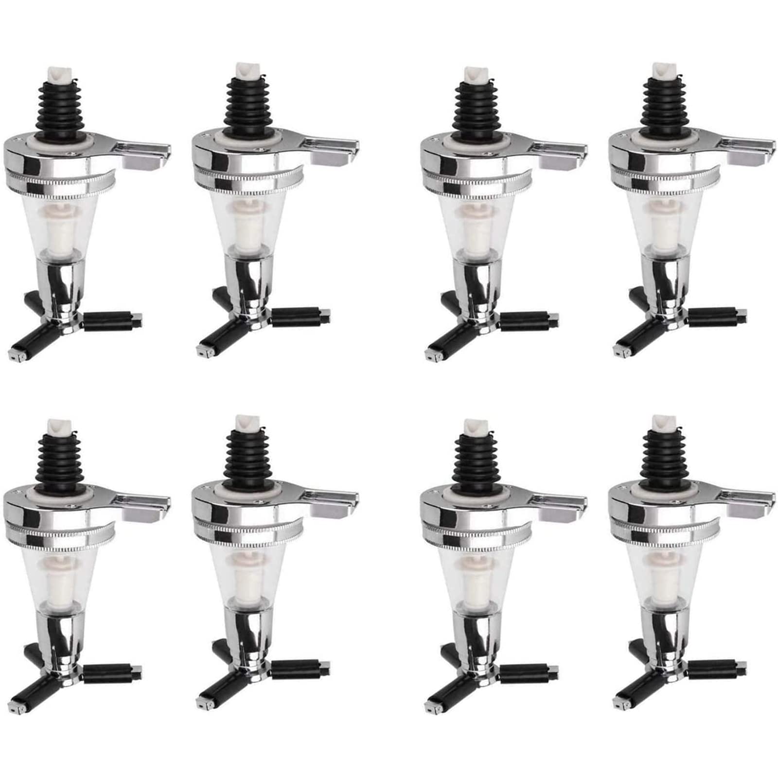 Boxonly 8 Piece 30ml Wine Stoppers Liquor Dispenser Bar Optic Spirit Measure Pub Dispenser Drink Spirit Wine Cocktail Pourers Bar Tool
