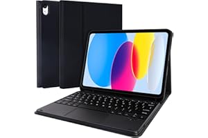 LAMA Touchpad Keyboard Case for iPad (A16) 11th Gen 2025 /10th Gen 2022, Folio Cover with Pencil Holder, Multi-Touch Trackpad