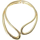 Jerollin Creative Women Asymmetric Openings Alloy Choker Exaggerated Collar Necklace