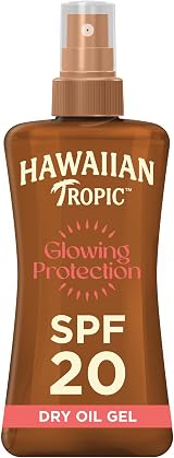 Hawaiian Tropic Dry Oil Gel Sunscreen SPF 20 UVA UVB Water Resistant Coconut view 1