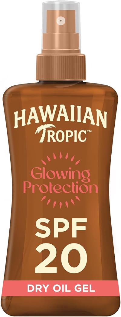 Hawaiian Tropic Dry Oil Gel Sunscreen SPF 20 UVA UVB Water Resistant Coconut