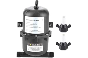 Accumulator Tank, 0.75 L 125PSI Waterproof Accumulator Pressure Tank Water Pump Control for Marine RV Boat Mini Pressure Accu