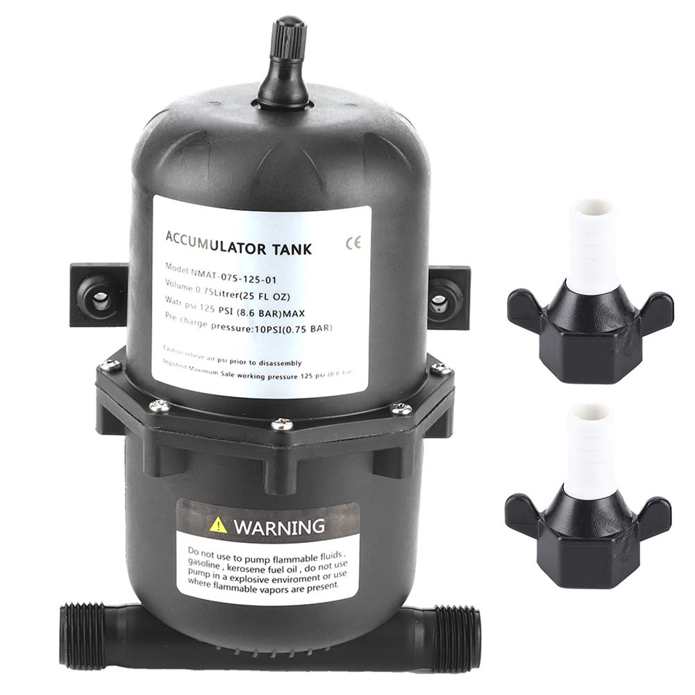Caravan Water Accumulator - Caravan Water Accumulator - 125Psi Pre Pressurized Pump Accumulator Pressure Tank Flow Control 0.75 L 125Psi Waterproof for Marine Rv Boat