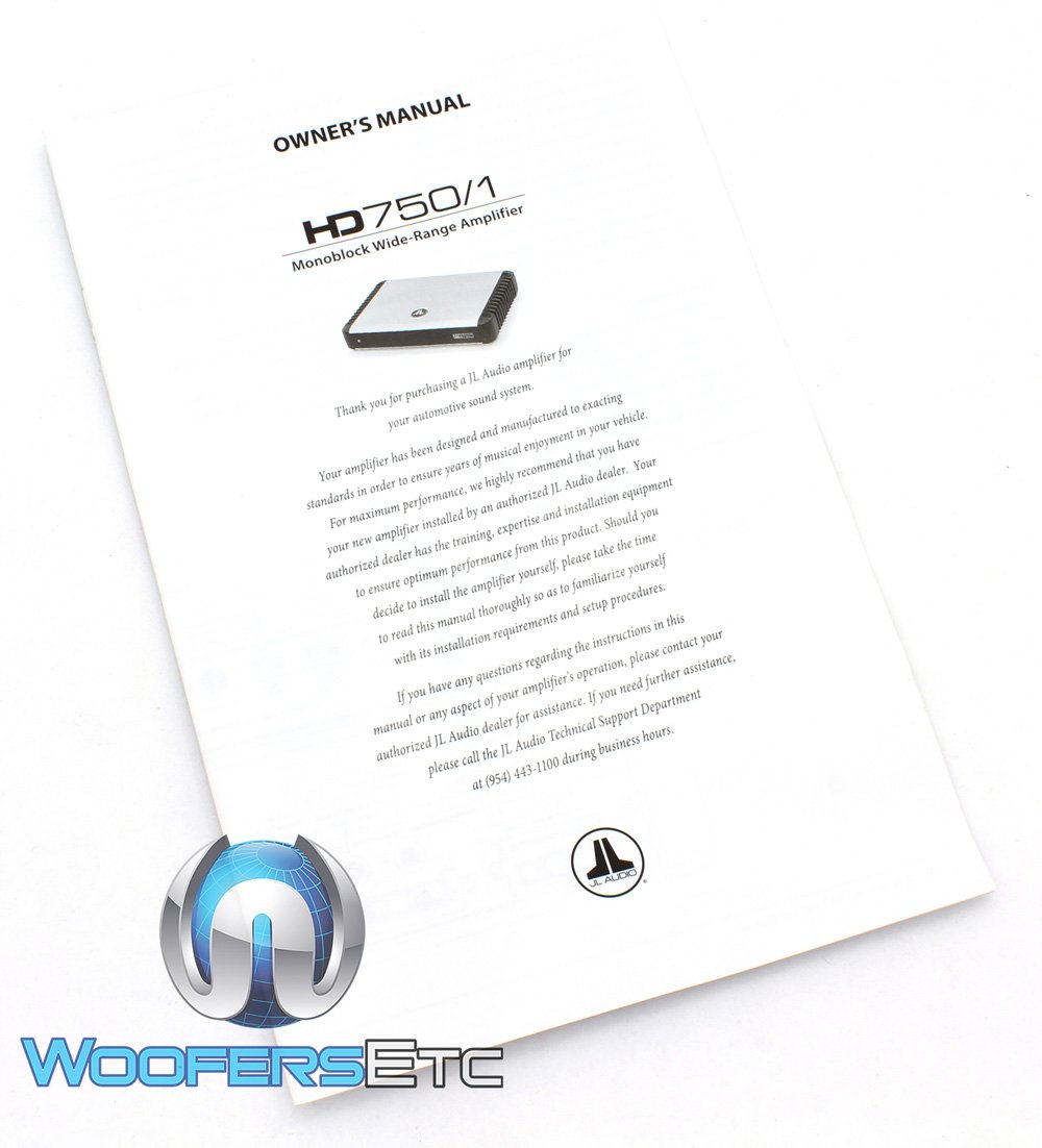 Amazon.com: HD750/1 - JL Audio Monoblock 750 Watt HD Amplifier: Car  Electronics