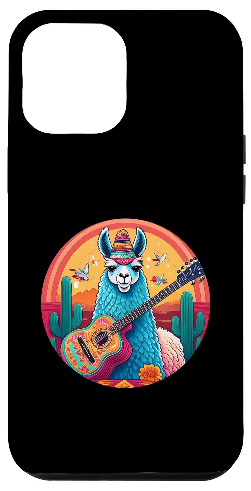 iPhone 12 Pro Max 5 de Mayo Party Drinko de Mayo Lama and Guitar Case