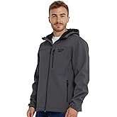 Reebok Waterproof Soft Shell Rain Jacket Men - Rain Coat, Softshell Windbreaker with Hood