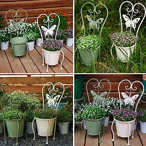 PLHMS Metall Pflanzkorb, Gartendekoration Blumentöpfe, Blumentopf, Indoor Outdoor Pflanzkübel Container, Pflanztopf… – Bild 5