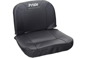 AlveyTech 17"x17" Black Textured Vinyl Seat Cover Set for Pride Revo, Sonic, Star, Victory 3, & Go-Go Mobility Scooters - Foam Cushion Inserts and Covers for Back and Base on GOGO Scooter (SET151004)