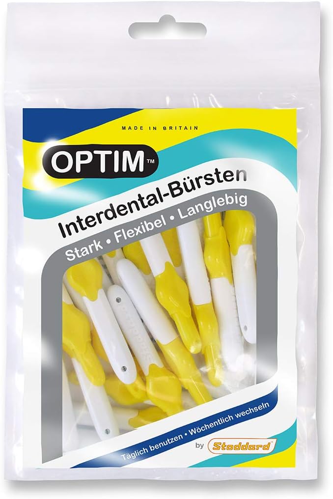 Healthing OPTIM Interdental Brushes Pack of 16 Yellow 0.7 mm Size 4, 16 count (Pack of 1)