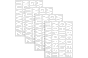 Avery Pre-Cut Vinyl Uppercase Letters, 1.75”, 4 Sheets/pack, Waterproof with Permanent Adhesive, Matte White, (45956), Made i