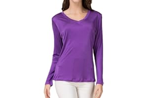 Women Silk Thermal Underwear Shirts Long Sleeve V Neck Tops Mulberry Silk Base Layer Undershirts Blouse Pullover