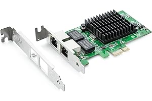 Gigabit Dual NIC with Intel 82576 Chip, 1Gb Network Card Compare to Intel E1G42ET NIC, 2 RJ45 Ports, PCI Express 2.1 X1, Ethe