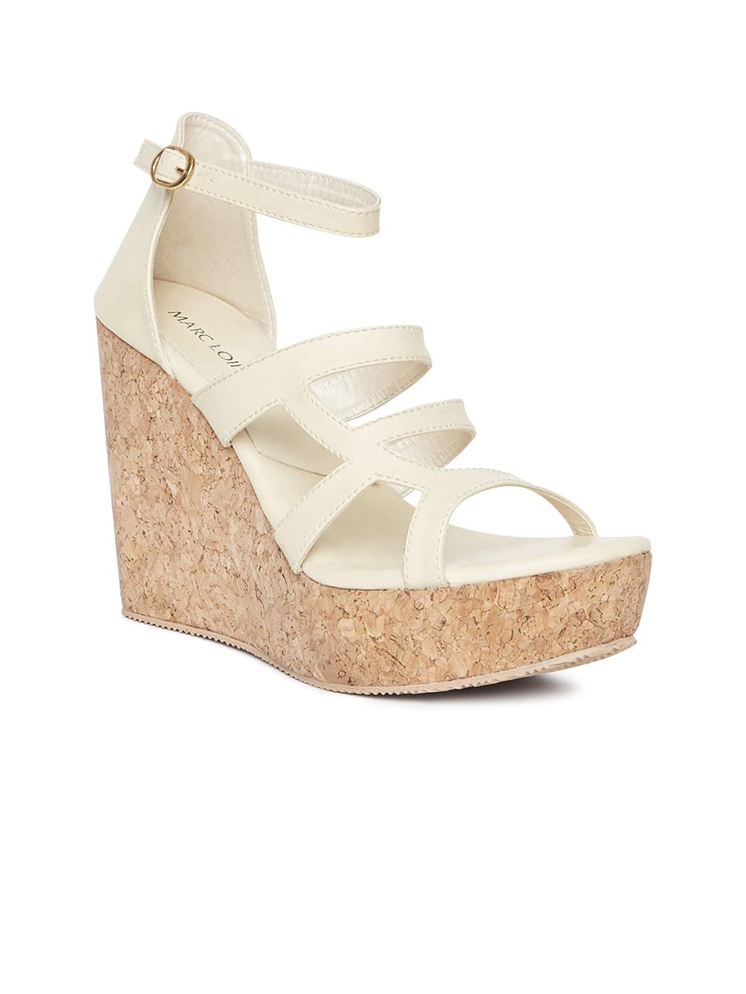 marc loire women's cream solid heels