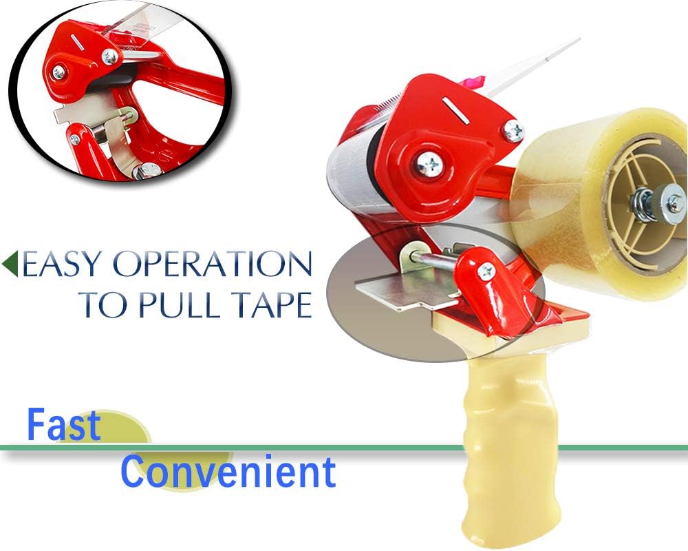 Packing Tape Dispenser Gun–Ergonomic Heavy Duty, 2 Inch Wide, Elepa Sealing Cutter, Used for Warehouse Storage Packaging, Carton Sealing. : Office Products
