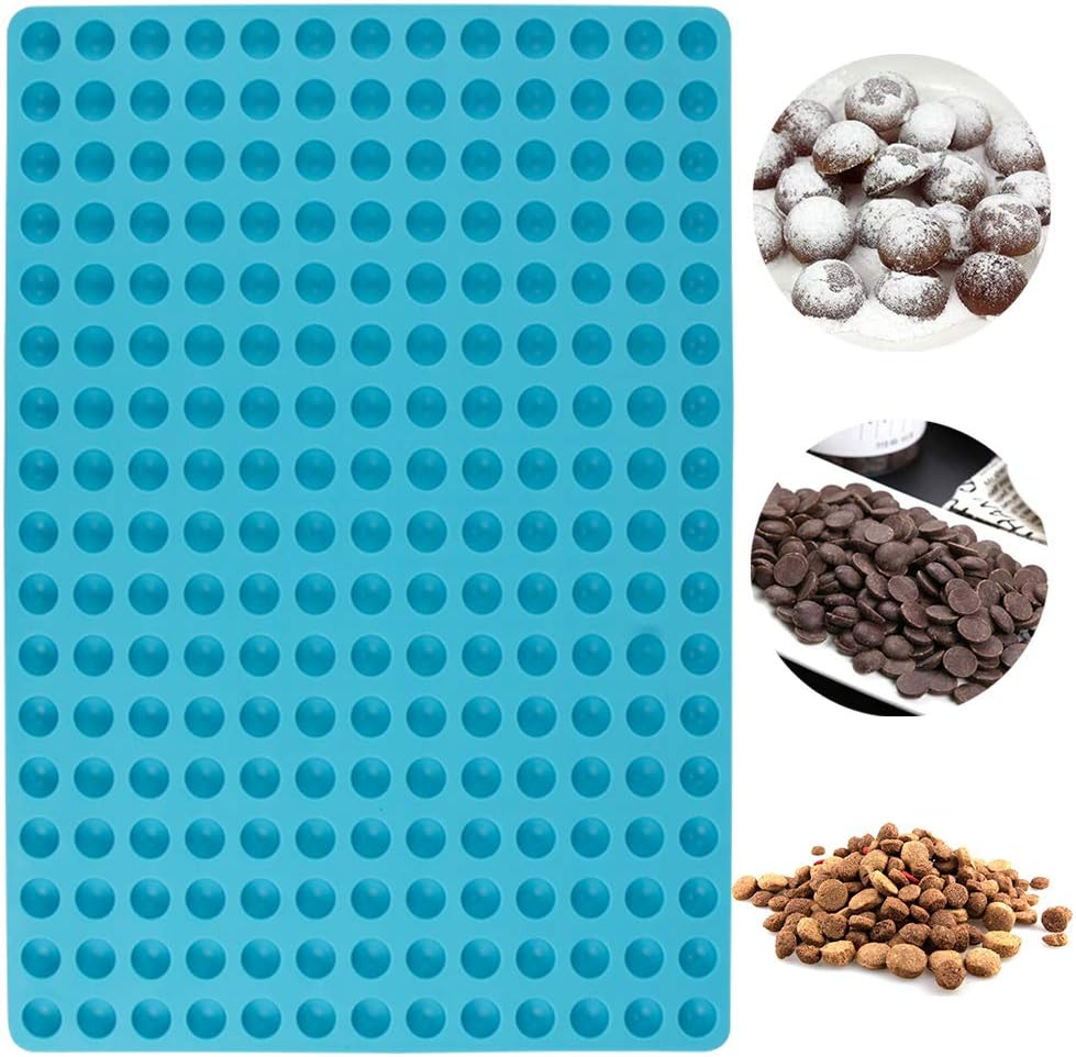 webake Silicone Baking mat 1.5 cm Hemisphere Baking Mould for Dog Biscuits 221 Dog Treats Puppy Cookies Chocolate Moulds Dog Food Mold Cooking Mats(39 x 28.2cm