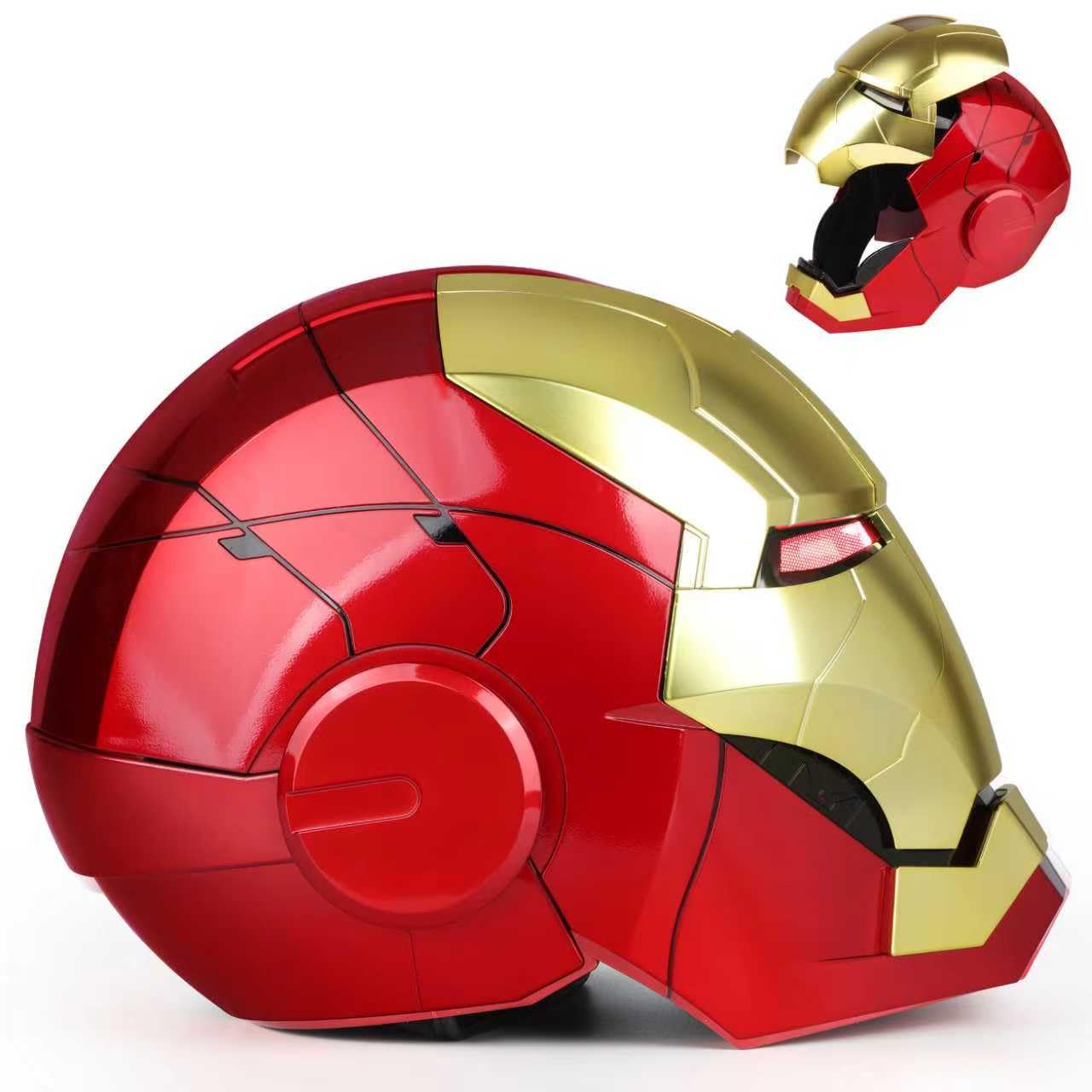 Photo 1 of ***NONFUNCTIONAL*** YONTYEQ Iron Hero MK 5 Matte Gold Helmet for Man – 1:1 Wearable Collectible with Voice, Touch & Remote Control, LED Eyes & Realistic Sound Effects – Cosplay & Display Prop Gift for Adults and Teens