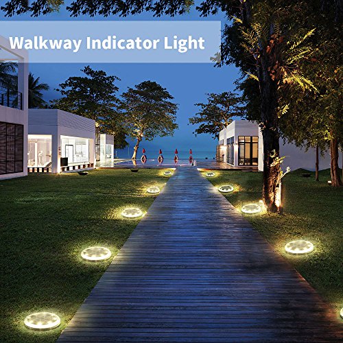 image for Number-One Waterproof 8 LEDs Solar Pathway Lights In-Ground Landscape 