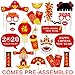 Happy Chinese New Year 2020 Photo Booth Props Kit - NO DIY Needed - Year of the Rat Decorations - 2020 Chinese New Year Party Supplies Favors - 22 Count, Large