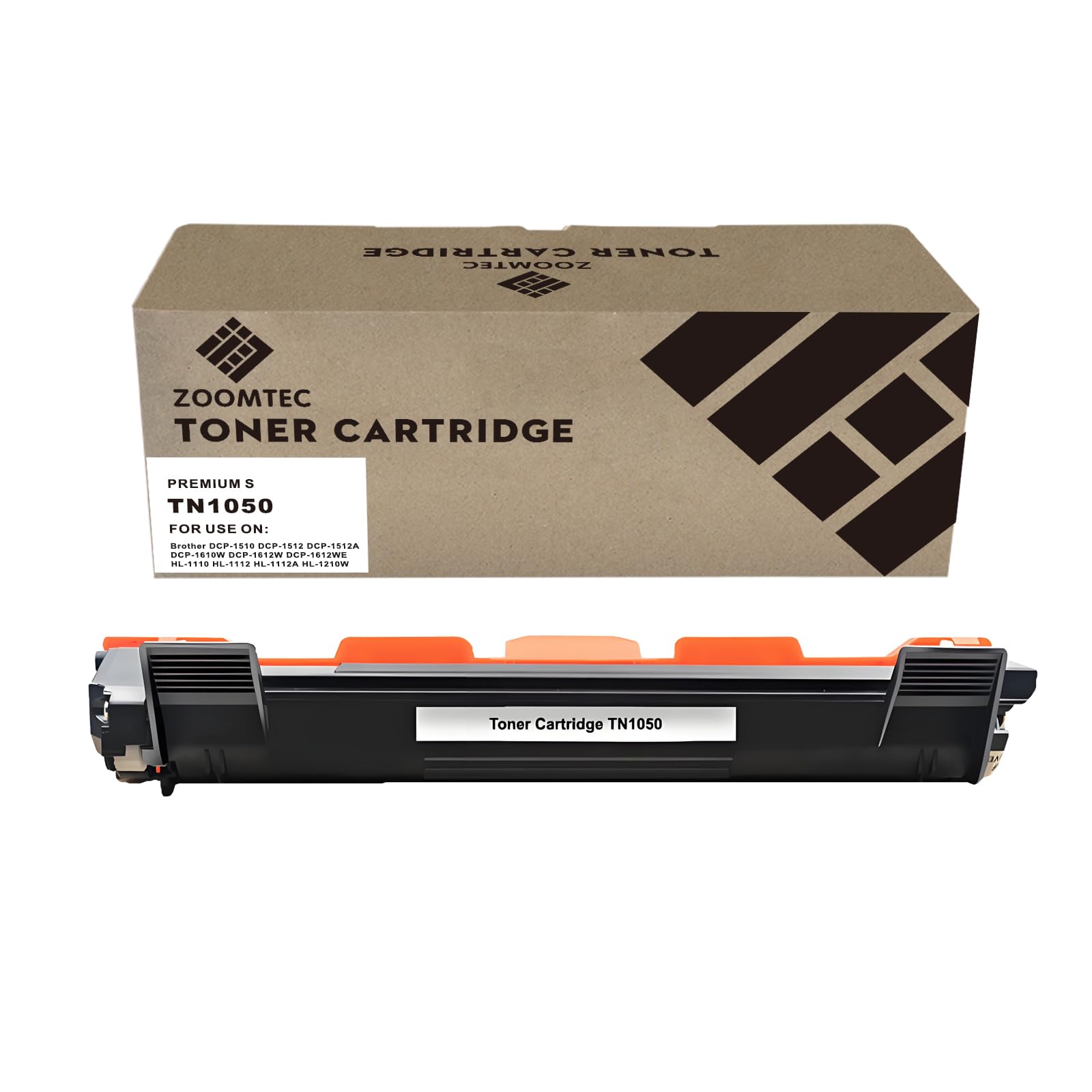 ZOOMTEC Compatible TN1050 Toner Cartridge Use with Brother HL-1110 DCP-1510 DCP-1512 HL-1112 MFC-1810 DCP-1610W HL-1210W DCP-1612W MFC-1910W HL-1212W Printer (1 Pack)