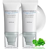 2 Pcs 𝐶𝑒𝑛𝑡𝑒𝑙𝑙á Sunscreen SPF50 PA++++, 50ML Cen-tella Madagascar Face Sun Screen Long-Lasting Protection, Hyalu Cica Water-Fit Sun Serum Matte No White Cast for All Skin Type and UV Defense
