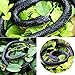 HDHF 8 Pieces Large Rubber Snakes 52 Inches and 31 Inches Realistic Fake Snakes Black Mamba Snake Toys for Garden Props to Keep Birds Away, Pranks, Swimming Pool Decorations Halloween Scary Toys