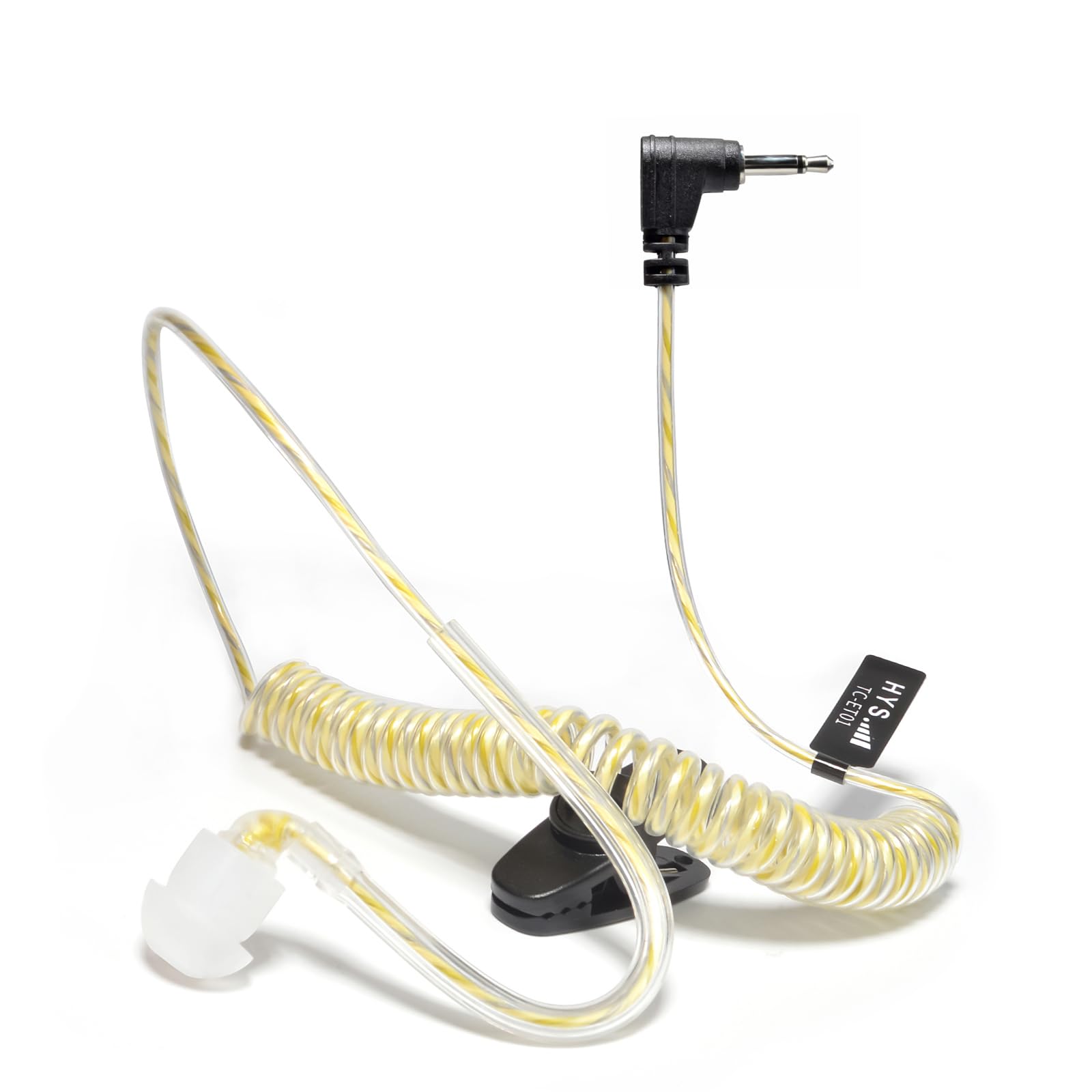 UAYESOK Listen Only Radio Earpiece 1 Pin 2.5mm Jack, Covert Security Walkie Talkie Headset Balanced Armature Headphone for Remote Speaker Mic Motorola Kenwood Hytera Two Way Radio Transceivers