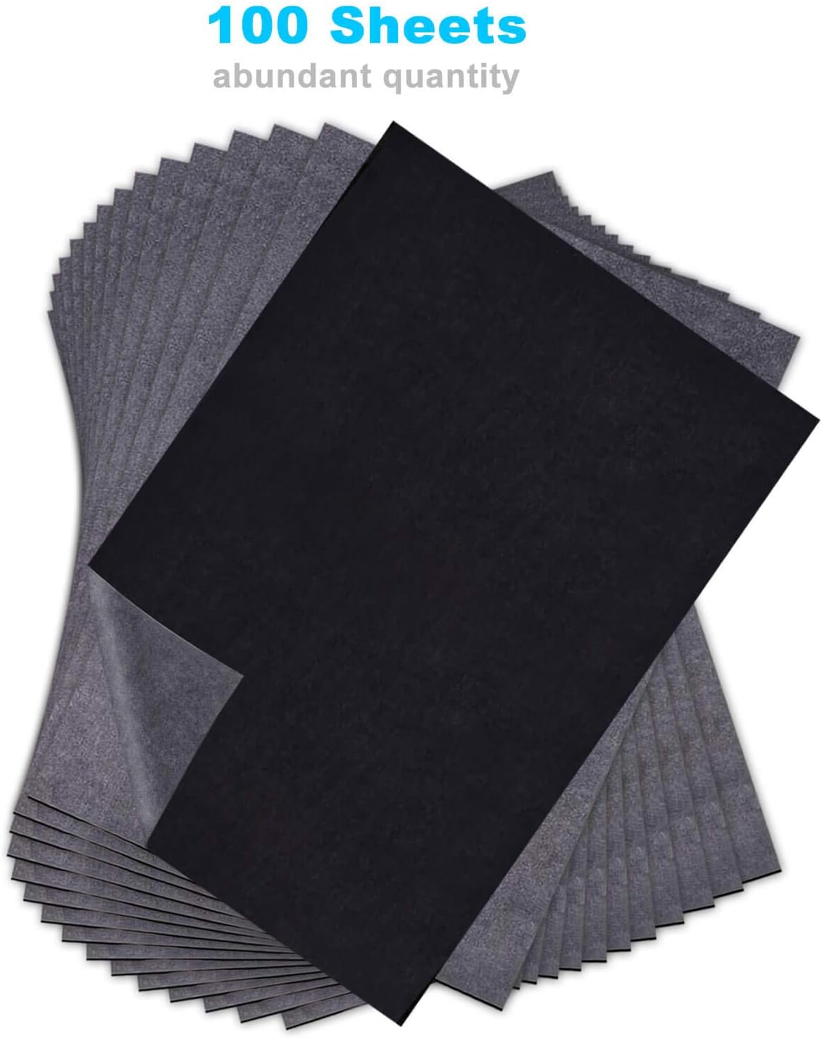 Transfer Paper, 100 Sheets Carbon Tracing Paper, 8.5 x11 inches Artist Black Tracing Paper for Wood, Canvas, Paper Crafts