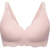 Angelhood Nursing Bras for Breastfeeding Ultra Comfort Seamless Maternity Bra Wireless Pregnancy Bralette with Extra Extender