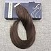 Ugeat Tape in Human Hair Extensions Chocolate Brown Invisible Tape in Hair Extensions Chocolate Brown for Women Daily Use Long Lasting and Natural Looking #4 18 Inch 20Pcs 50G