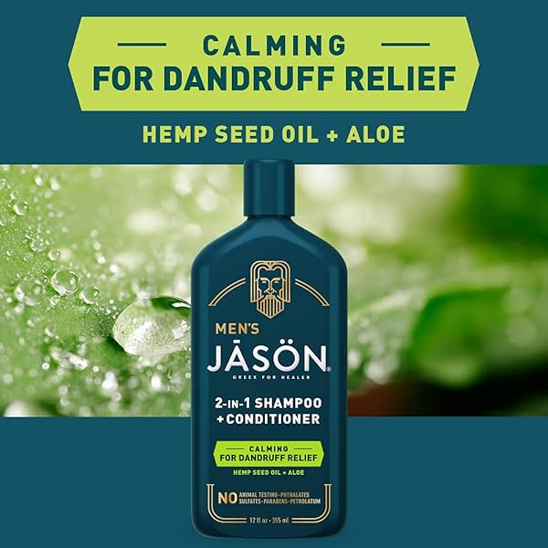 JASON MEN’S CALMING 2-IN-1 SHAMPOO AND CONDITIONER, 12 OZ