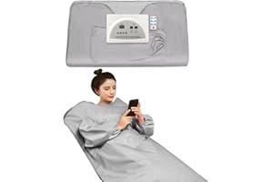 Gorapture Infrared Sauna Blanket Fast Sweating Body Shape Fitness Far Infrared Sauna Blanket for Body Relaxation at Home Use Sauna Blanket with Sleeves